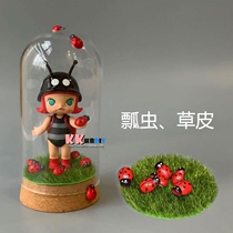 Simulation ultra-small mini ladybug fleshy flower pot decoration molly doll accessories small insect photo ornaments