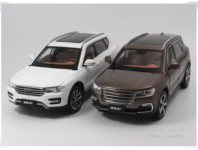 Nguyên bản 1:18 Great Wall Motor Haval H7 HAVAL Harvard Mẫu xe hợp kim tĩnh đồ chơi xếp hình cho bé