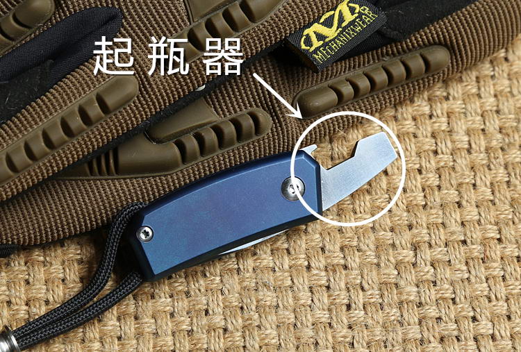 Dikol bọ cánh cứng nhỏ đa chức năng dao gấp nhỏ bằng thép hợp kim titan cắm trại ngoài trời Công cụ khởi động EDC công cụ nhỏ - Công cụ Knift / công cụ đa mục đích dao đa năng bỏ túi