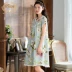Váy ngủ nữ mùa hè chất liệu cotton ngắn tay ngắn size lớn dài phần cotton Hàn Quốc phần mỏng mùa hè vay cotton Đêm đầm
