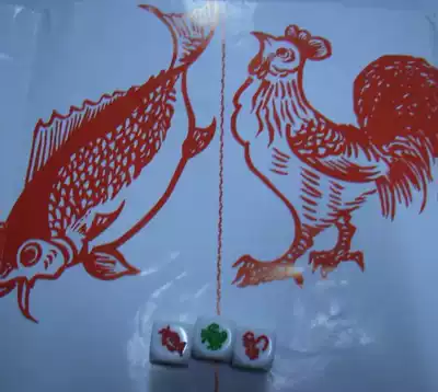 Advanced organic material big fish shrimp crab (drawing three dice set of 17 5mm dice)