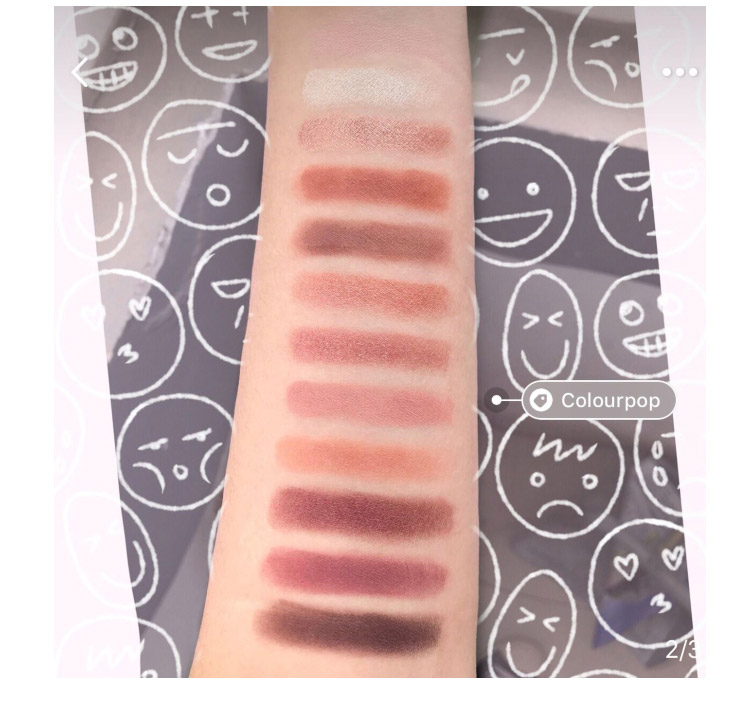 Spot Kara bubble colourpop 12 màu phấn mắt món ăn hoàng hôn vâng - Bóng mắt bảng phấn mắt etude house
