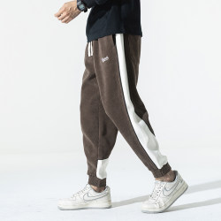 Autumn and winter casual pants for men, loose and trendy workwear, leggings pants for men, Korean version, young students, small legged pants, corduroy