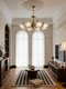 Flower Chandelier, American Retro Simple Living Room Lamp, Pastoral Light Luxury, High-End, Warm and Romantic Petal Hall Lighting