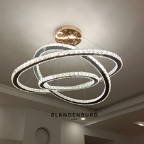 Crystal chandeliers Fancy Light Lavish Creative Ring Lamps Fashion Art Modern Minimalist designer Living Room Main Lamp