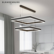 Living room lamp minimalist led light modern atmospheric creativity chandelights box double luminous main lamp Nordic Living room headlamps