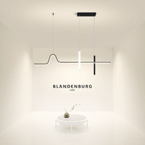 Long Strip Chandelier Brief Modern Art Dining Room Light Nordic Light Luxury Creative Fashion Extremely Minimalist Design Restaurant Bar Lamp