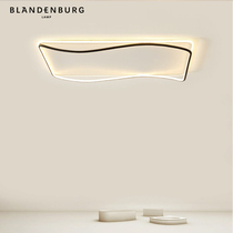 Wave suction dome lamp minimalist modern rectangular lighting Nordic light luxury fashion creative artist with living room main lamp