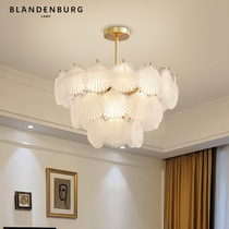 Shell Living Room Chandelia Water Crystal Lamp Minimalist Modern New Lamps Design Sense Creative Art Glass Light Lavish Main Lamp