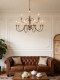 American-Style Chandelier, Pastoral Retro Wooden Candle Atmosphere, Creative Vintage Lamp, 2026 New Model, Grand Living Room Main Light