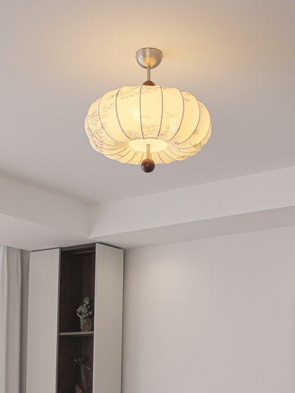 Pumpkin Solid Wood Chandelier, French Mid-Century Style, High-End Atmosphere Room Lamp, 2026 New Creative Design Bedroom Lamp