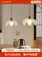 Petal Chandelier, Song-Style Aesthetic, Antique-Style Dining Table Lighting, Song-Style Aesthetic Double-Headed Flower-Shaped Design Restaurant Lamp