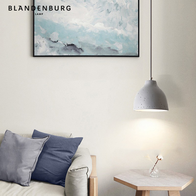 Bedside chandelier modern minimalist TV background wall sofa side lamp resin macaron creative net red master bedroom lamp