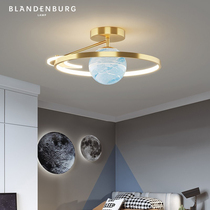 Planet suction ceiling lights childrens room light girls boys new creative lights round Jupiter moon light eye care bedroom light
