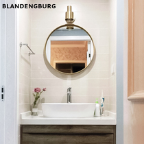 Nordic brass mirror headlight creative bedroom lighting Net Red simple modern bathroom lamps toilet light luxury wall lamp