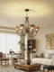 Maillard Chandelier American Retro Country Style Main Light for the Hall 2026 New Model Brown Glass Creative Living Room Lamp