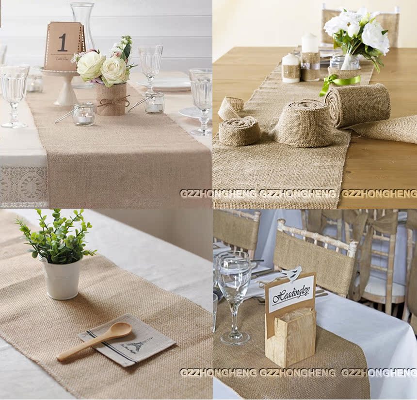 hessian table runners sewed edge wedding table decoration hessian table runners sewed edge wedding table decoration