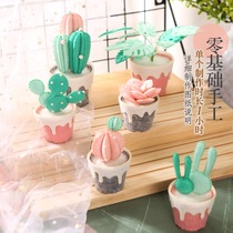 diy relief handmade diy succulent plant flower potted table decoration diy making non-woven material bag gift