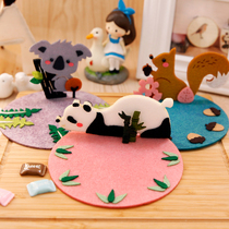 Deou handmade DIY cartoon cup bowl mat heat insulation mat cut-free gift decoration non-woven Creative Group building