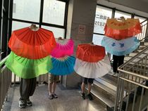 12 inch dance fan one foot two dance fan dance fan double-sided pair performance left and right hand Jiaozhou twisting