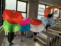 12 inch dance fan one foot two dance fan dancing fan double-sided fan Jiaozhou twisted seedling plus fan