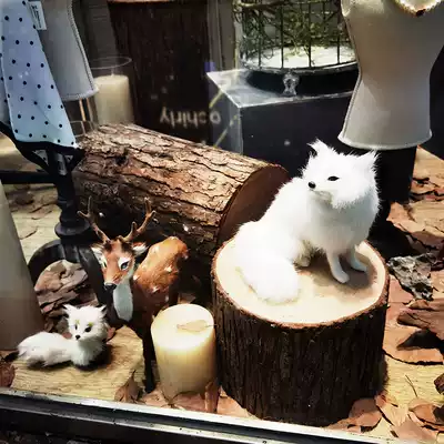 Natural fir simulation stump hollow wooden pier fake wooden pile tree stool photography props wedding arrangement window furnishings