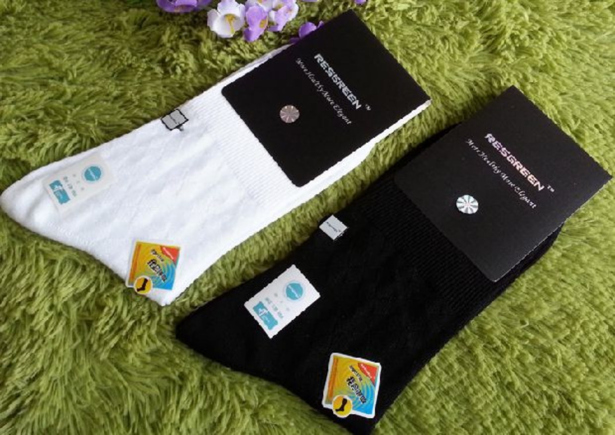 Vần xanh RESGREENsocks khử mùi sợi tre loại bỏ tất hôi chân vớ nam kinh doanh mỏng LE131903 vớ adidas
