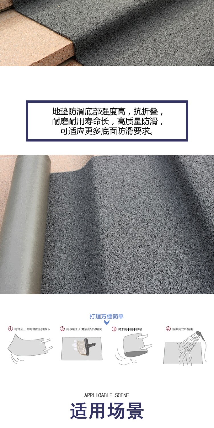 Có thể cắt PVC phun nhựa đỏ sàn thảm chống thấm cửa mat chống trượt hộ gia đình dây rút vòng thảm tùy chỉnh - Thảm sàn thảm nhà bếp cao cấp