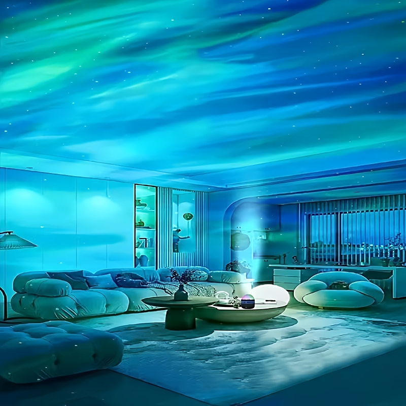 Internet-Famous Starry Sky Lamp Bedroom Projector Lamp Water Ripple Bedside Romantic Night Light Northern Lights Starry Atmosphere Lamp