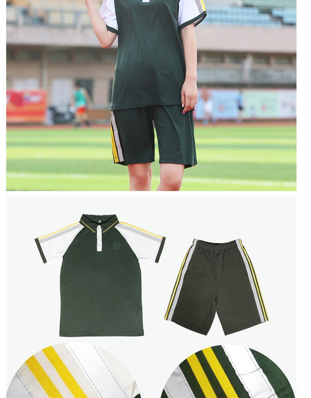 Đông Quan Trường Công nghiệp Thông tin Đông Quan Trường Công nghệ Thông tin Đồng phục Mùa hè Quần short ngắn tay Đồng phục Khuyến mãi - Đồng phục trường học / tùy chỉnh thực hiện chân váy trẻ em