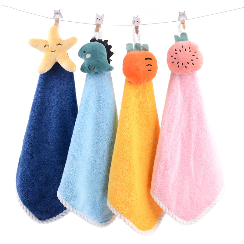 4 dress rubbing hand towels Hanging Han's rag dressing room Kitchen Towel Nursery handkerchief Patong Saliva Towel