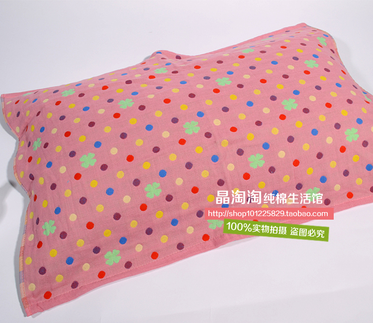 Một cặp miễn phí vận chuyển bông gạc ba trưng bày nghệ thuật Lucky Clover jacquard khăn khăn thấm mềm - Khăn gối vỏ gối anime