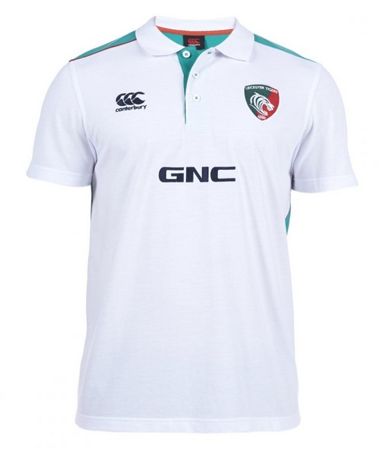 Canterbury bóng bầu dục rugby LEICESTER TIGERS COTTON TRAINING POLO găng tay chơi bóng bầu dục