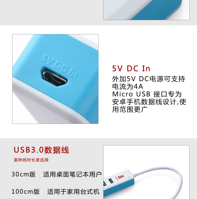 Chuanyu H302 USB3.0 Máy tính HUB Bộ chia USB 4 cổng Đa chức năng trung tâm mở rộng tốc độ cao - USB Aaccessories cổng sạc usb