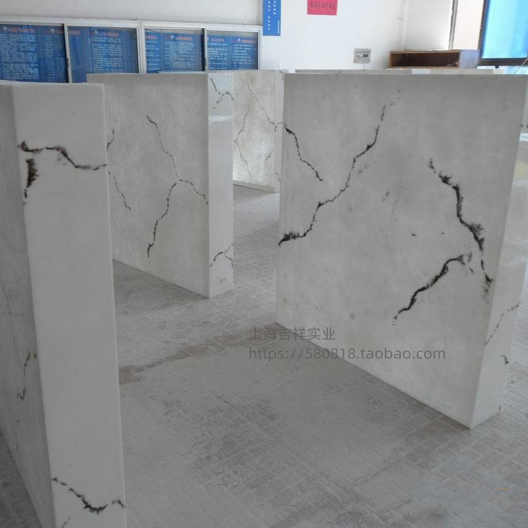 Auspicious Jiamei light-transmitting marble white snowflake black pattern dolomite black gold can be customized lamp post background wall