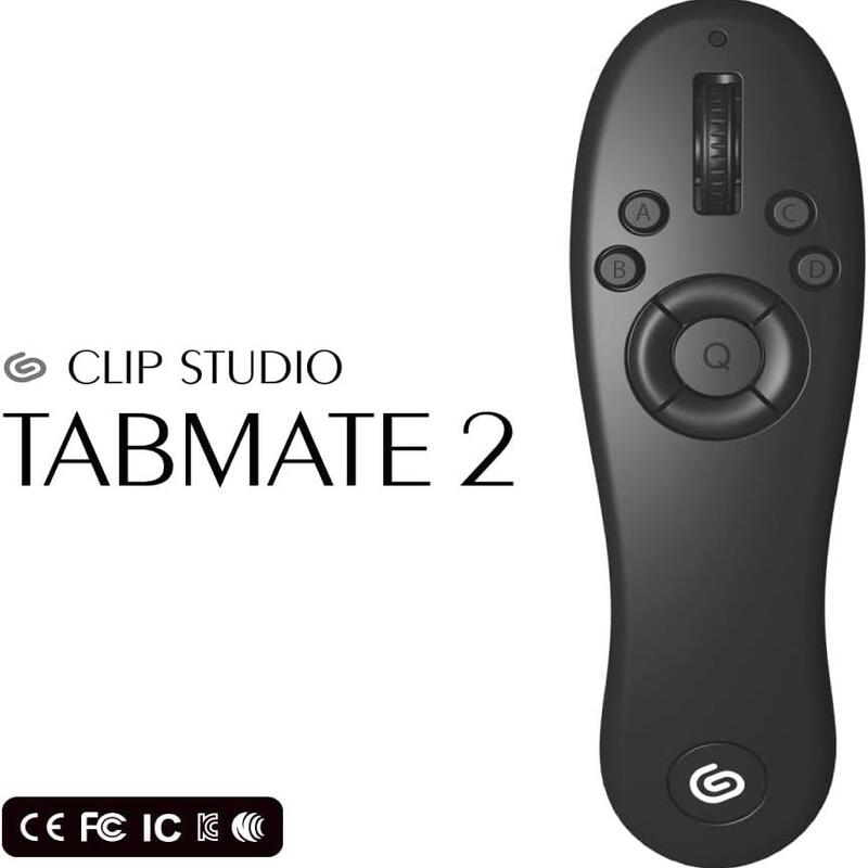 In Stock Clip Studio Tabmate 2Nd Generation Wireless Drawing Controller with Customizable Shortcut Keys