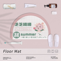 Bathroom diatom mud absorbent semi-circular Mat toilet mat mat natural diatomaceous earth quick-drying jiao ta dian
