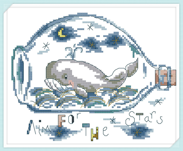 Bottle Mid Sea View 2 Paper Embroidered 2 pages 128g Color spray cans paper Print