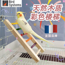 Imported parrot supplies bird ladder color toy stair station pole bird cage accessories tiger skin peony Xuanfeng