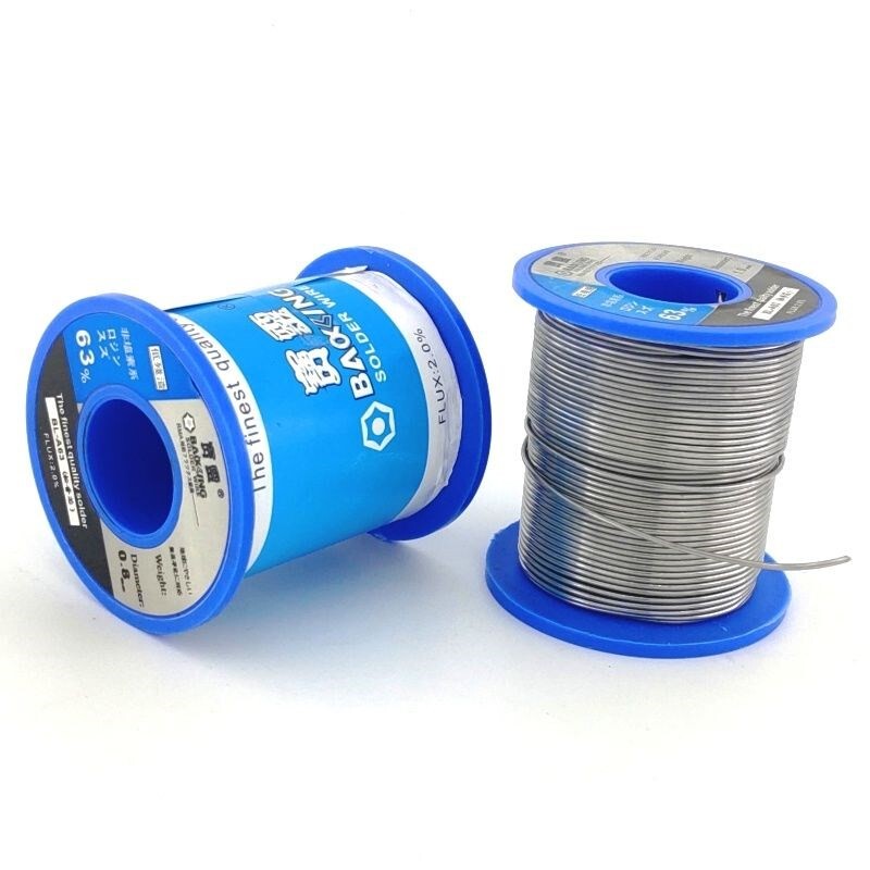 Baoling Premium Solder Wire, High Purity, Tin Content 63%, Bl-630.8, 1.0mm, Weight 400, 800 Grams Baoling Premium Solder Wire, High Purity, Tin Content 63%, Bl-630.8, 1.0mm, Weight 400, 800 Grams