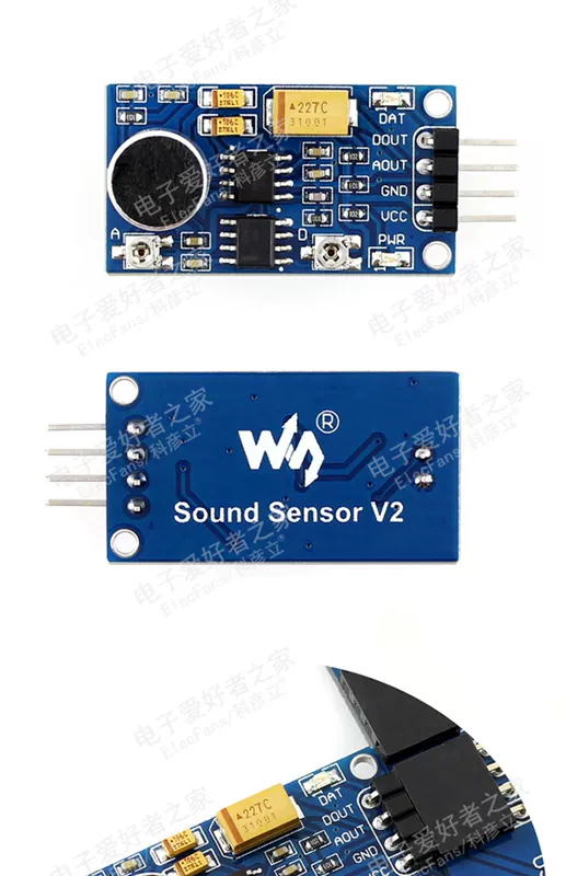 LM386 mô-đun cảm biến âm thanh micro phát hiện điều khiển âm thanh phù hợp cho bảng phát triển UNO R3 Weixue Electronics