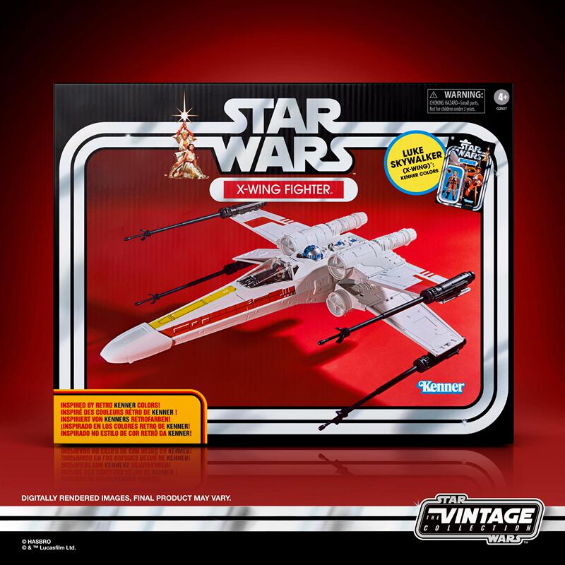 Hasbro Star Wars Tvc 375inch Movable X-Wing X-Wing Fighter Luke Pilot Set