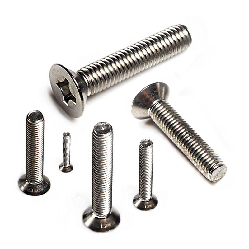 M3 cross countersunk head screw flat head bolt 304 stainless steel cross notch machine screw