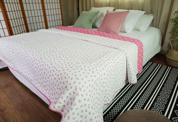 Cao chất lượng bông quilting khâu chặt nhiều dày đặc của điều QUILT hoa trẻ không khí đa chức năng bao gồm khăn trải giường chăn - Trải giường thảm giường ngủ