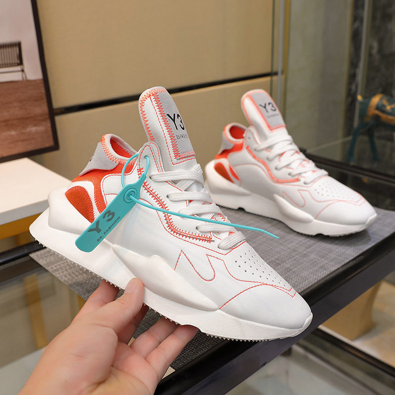 2022 new Ddguvd y3 men shoes leather thick and shoes black shoes daddy shoes in tide shoes old