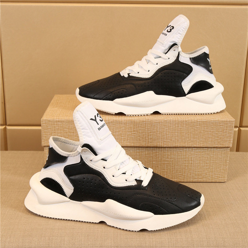 Fall new black samurai men's shoes casual shoes genuine leather 100 lap breathable running sneakers old daddy shoe boomers