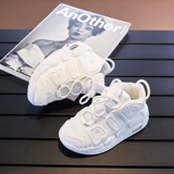 Детская спортивная обувь, белая обувь, высокая баскетбольная обувь для отдыха для мальчиков, осенняя