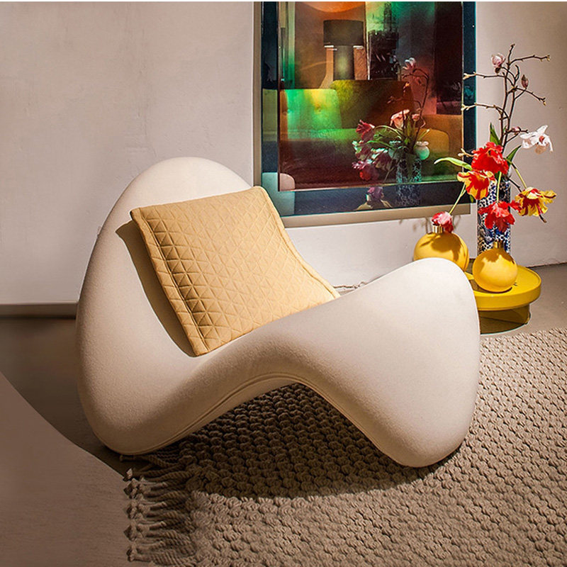 Creative designer single sofa chair Nordic modern minimalist small apartment net red leisure tongue chair lazy sofa