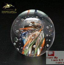 Bookcase jewelry gift front crystal ball glass ornaments diameter 5-6cm orange glazed ball series