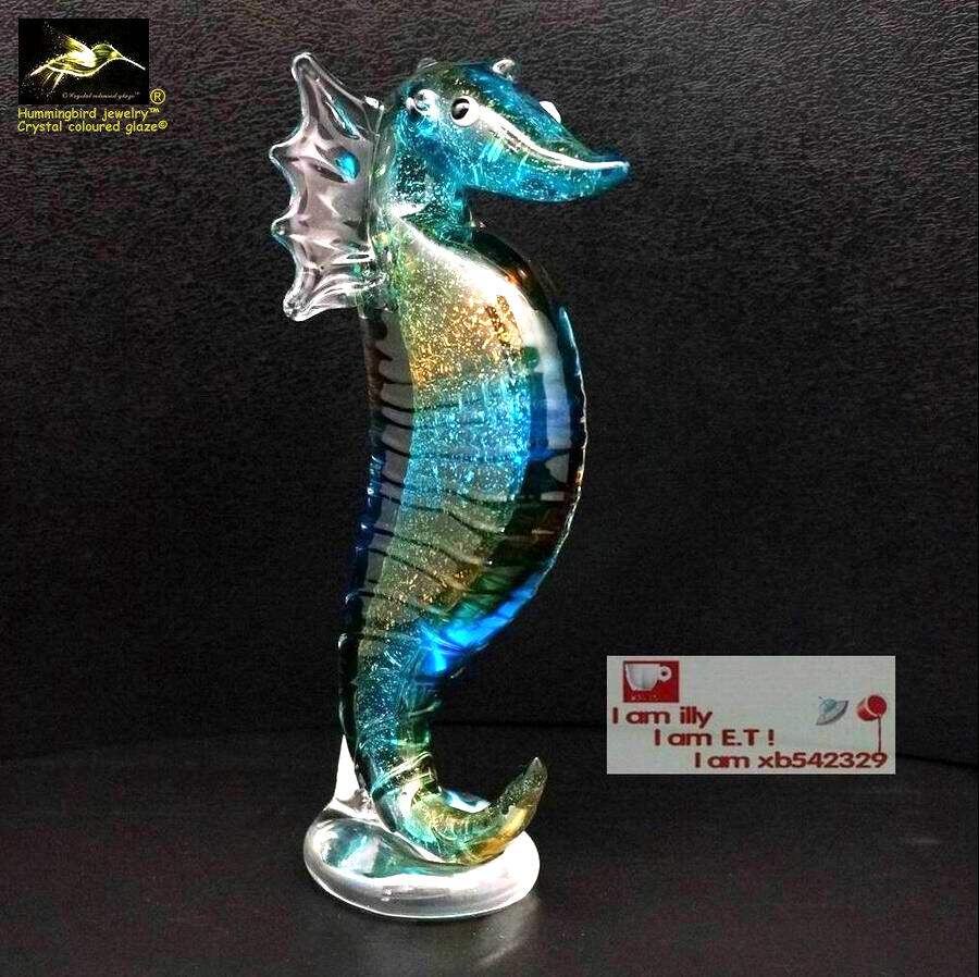 Wonderful Glazed Glazed Swing Piece Bookcase Ornament Glazed Gift Colored Seahorse Small Seahorse Glazed